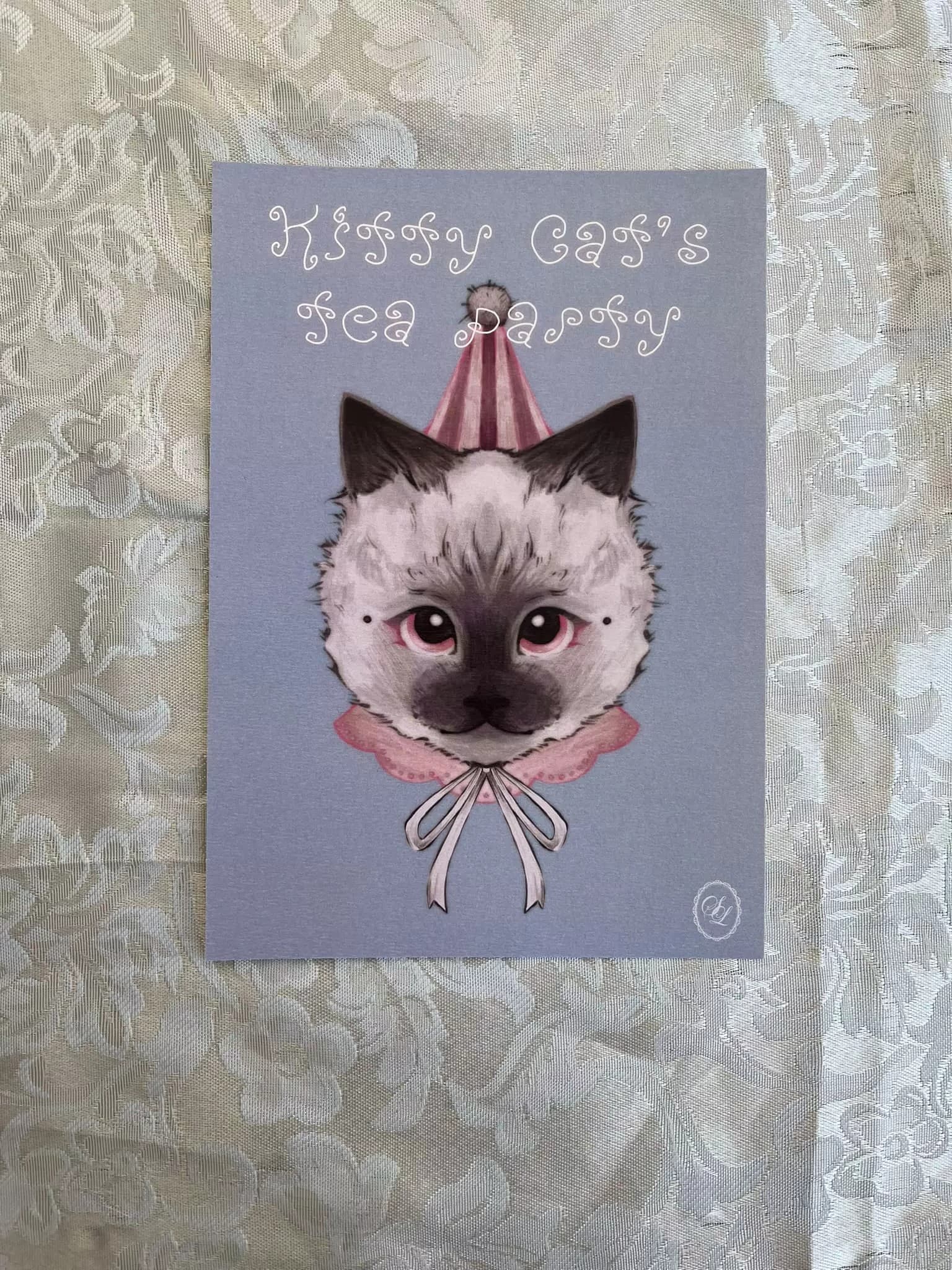 chat cat print illustration