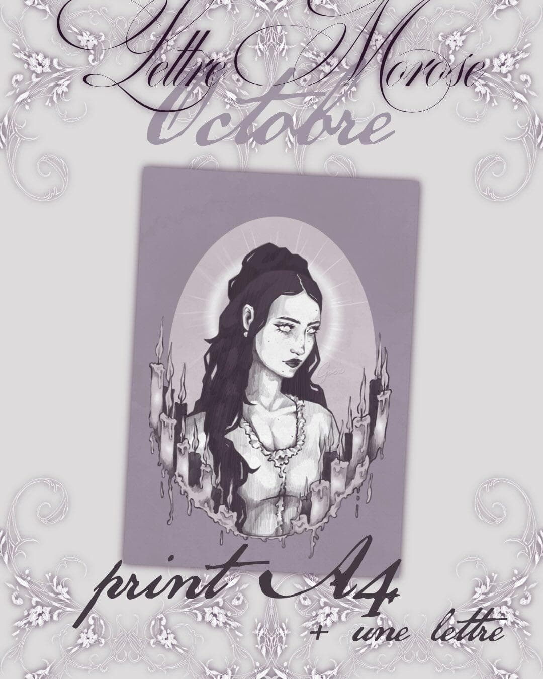 illustration print vampire pastel manga goth