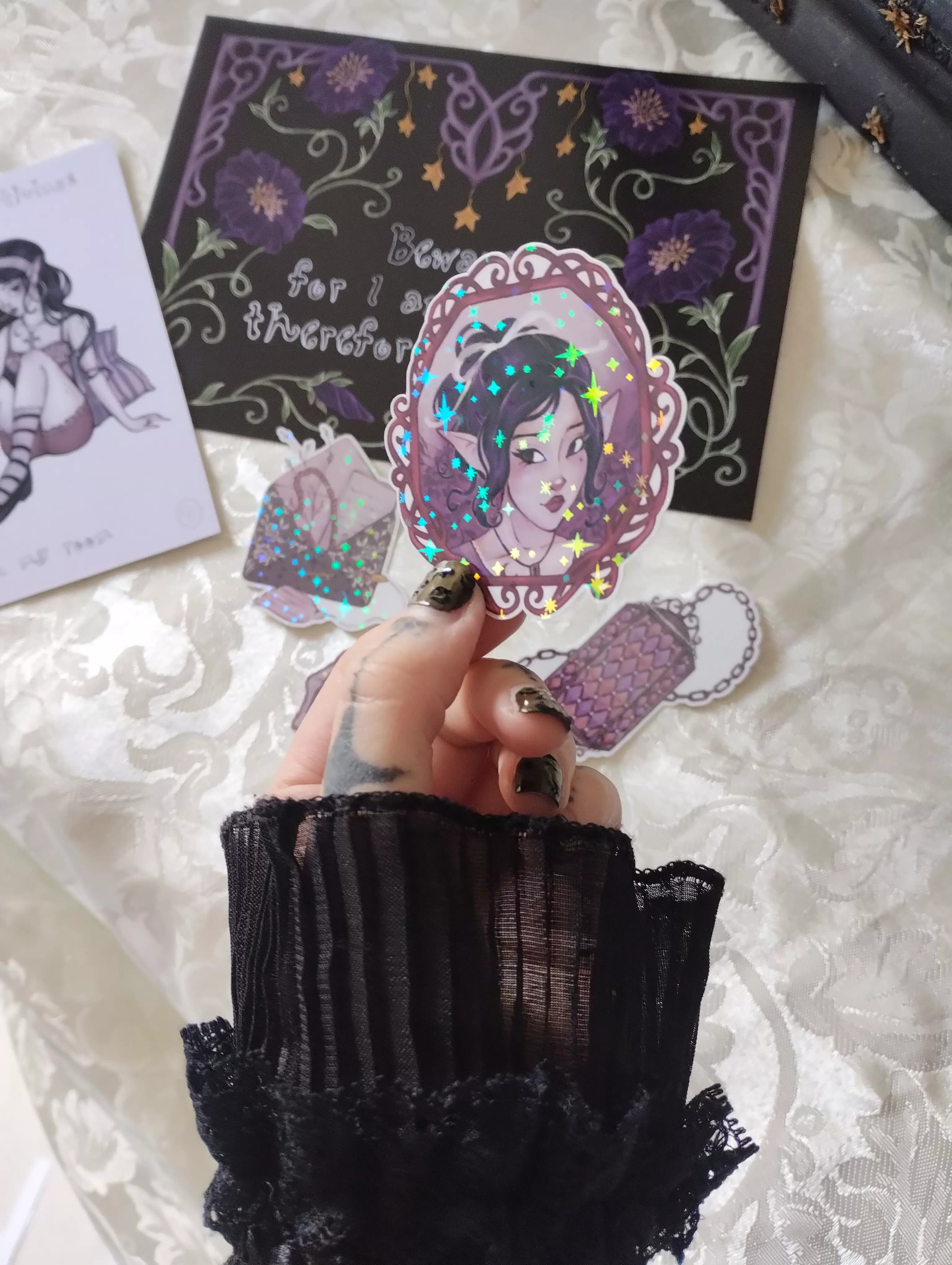 sticker holographique vamp