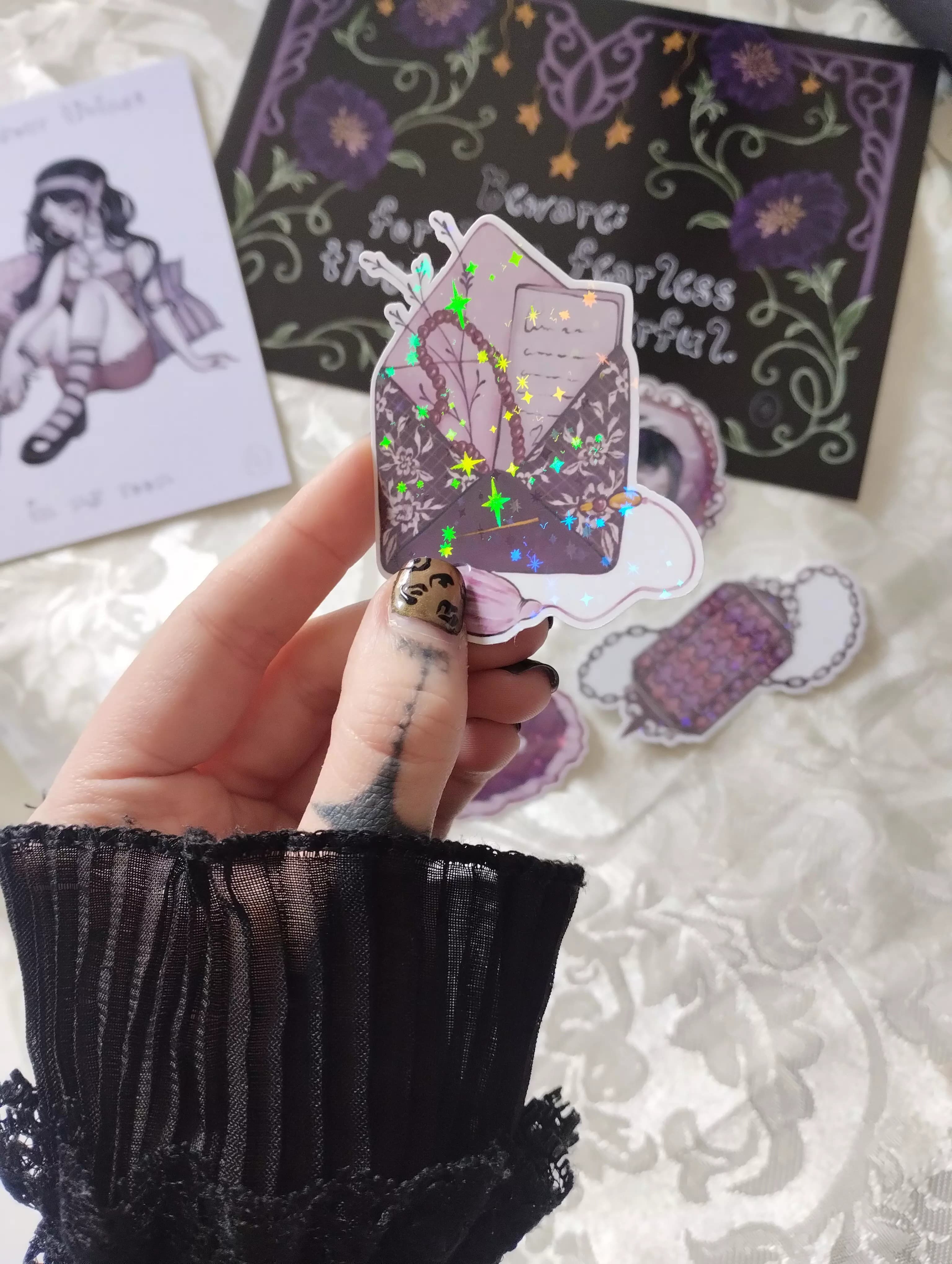 sticker holographique vamp
