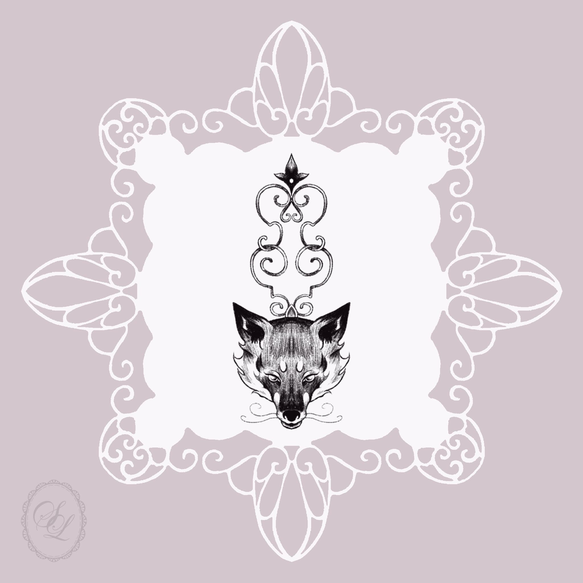 fox ornament tattoo