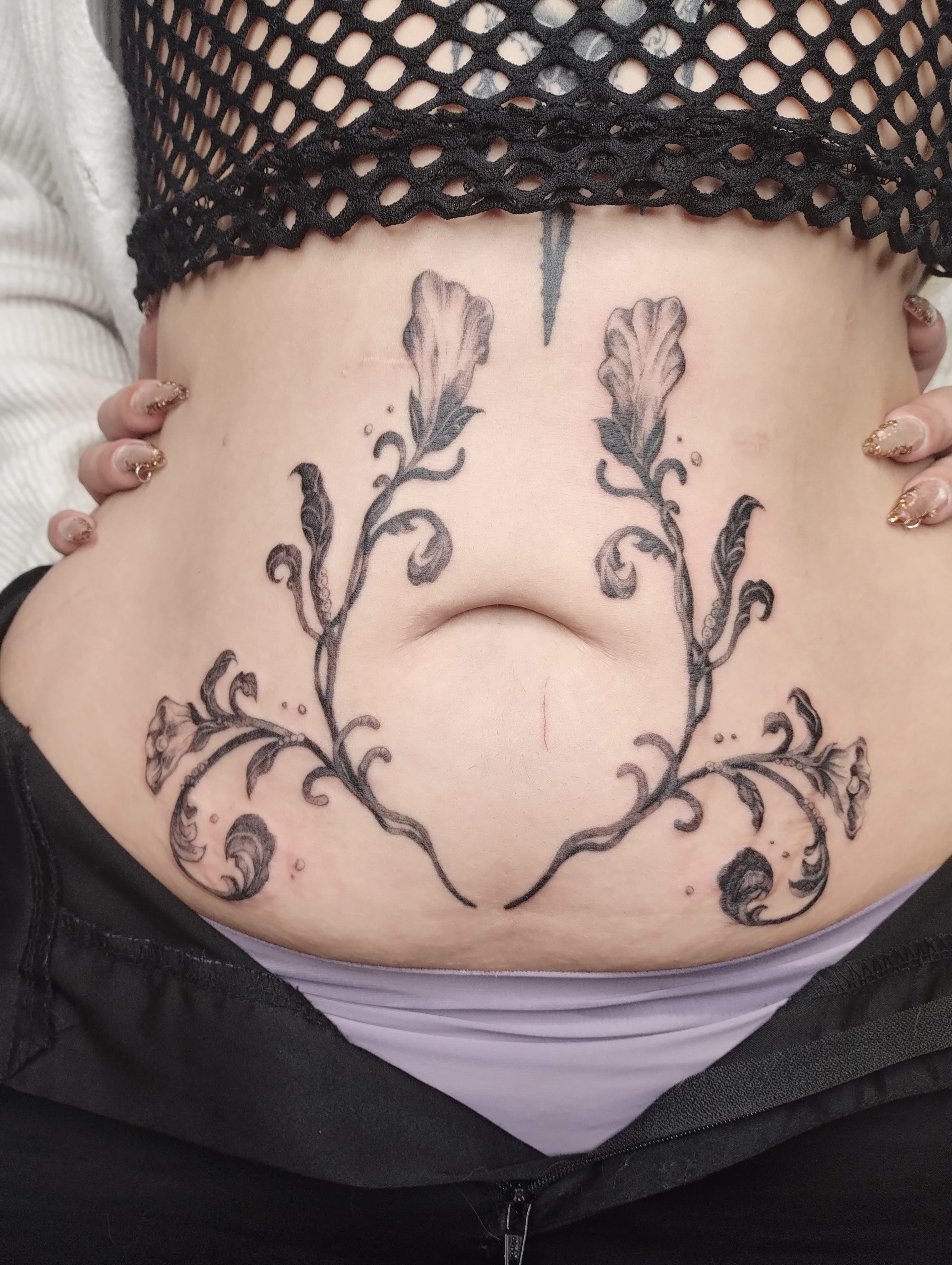 floral belly ornament
